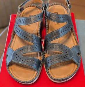 PIKOLINOS Navy blue Leather Sandals